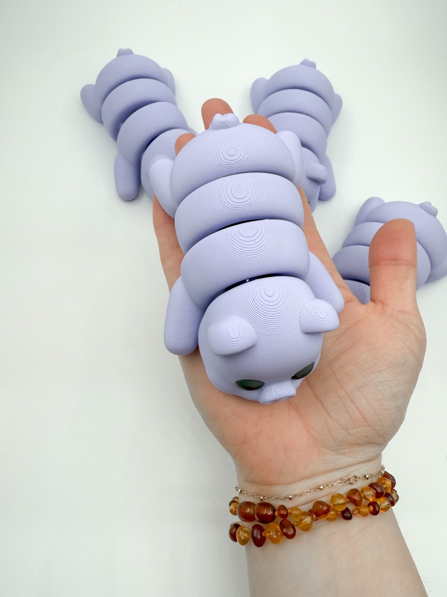 Cute Chunky Pastel Purple 3D Printed Pig Fidget Toy - Designs by Lauren Ann