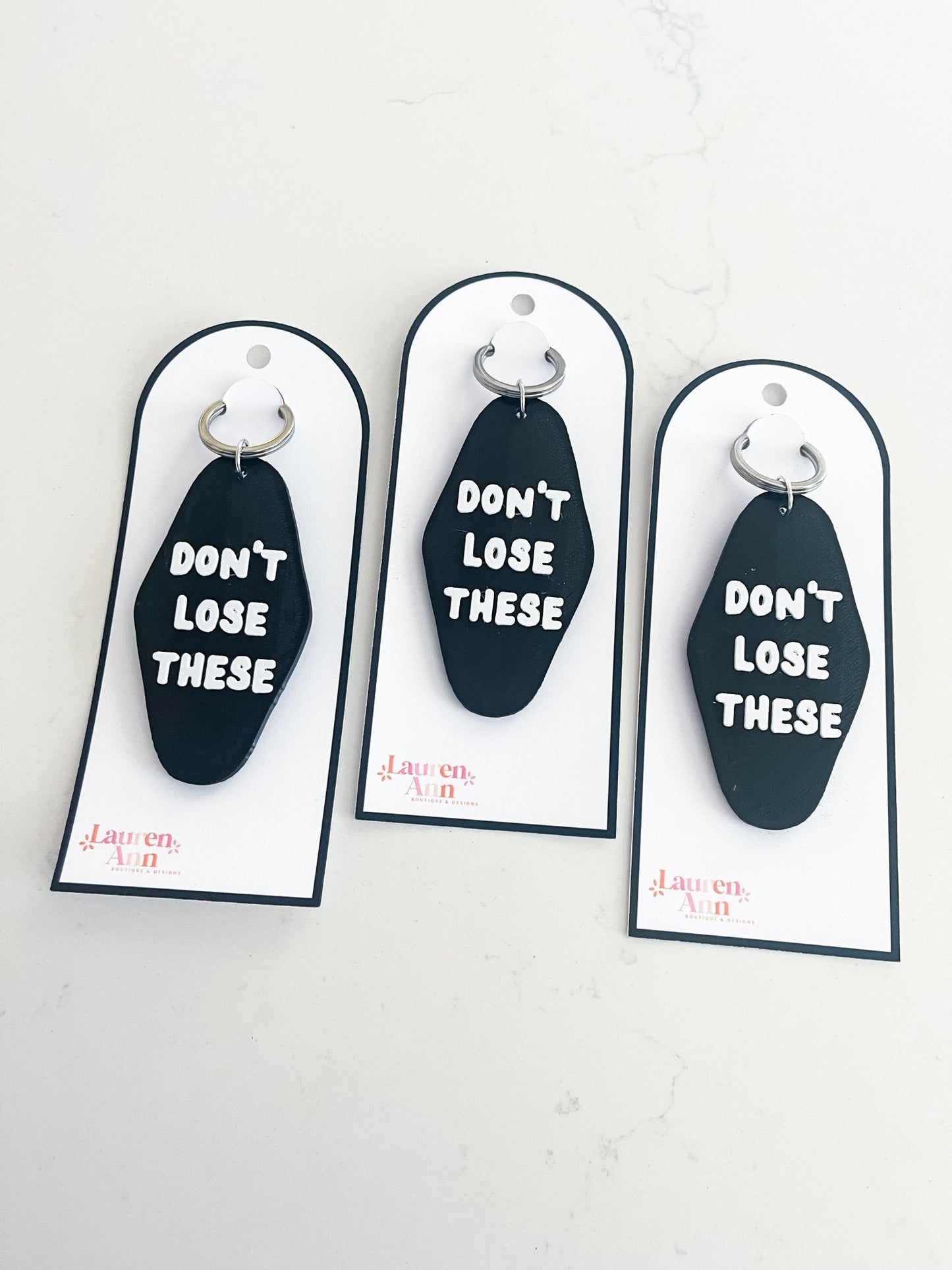 Don't Lose These Keychain - Designs by Lauren Ann