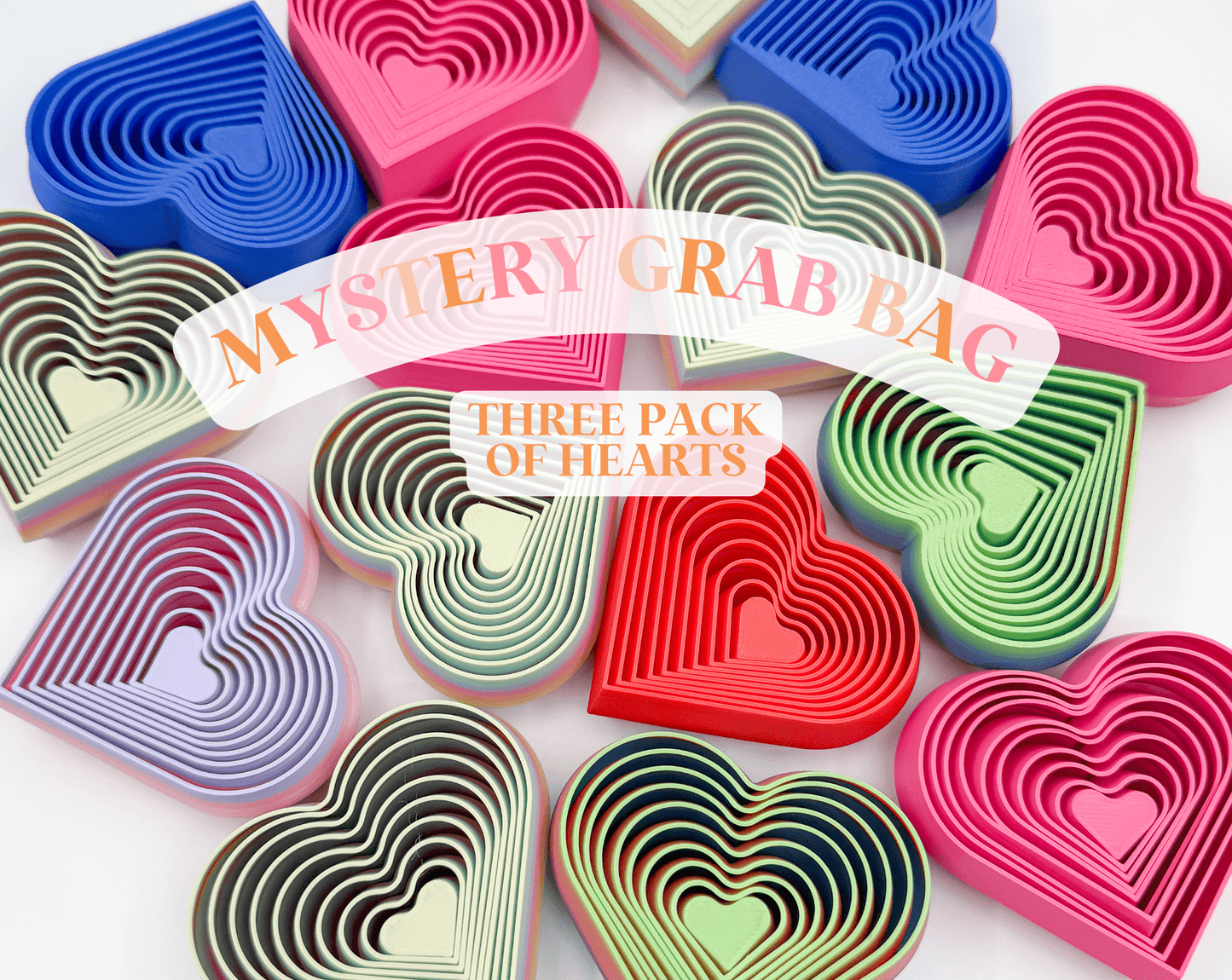 Mixed Bag of Heart Fidgets - Designs by Lauren Ann