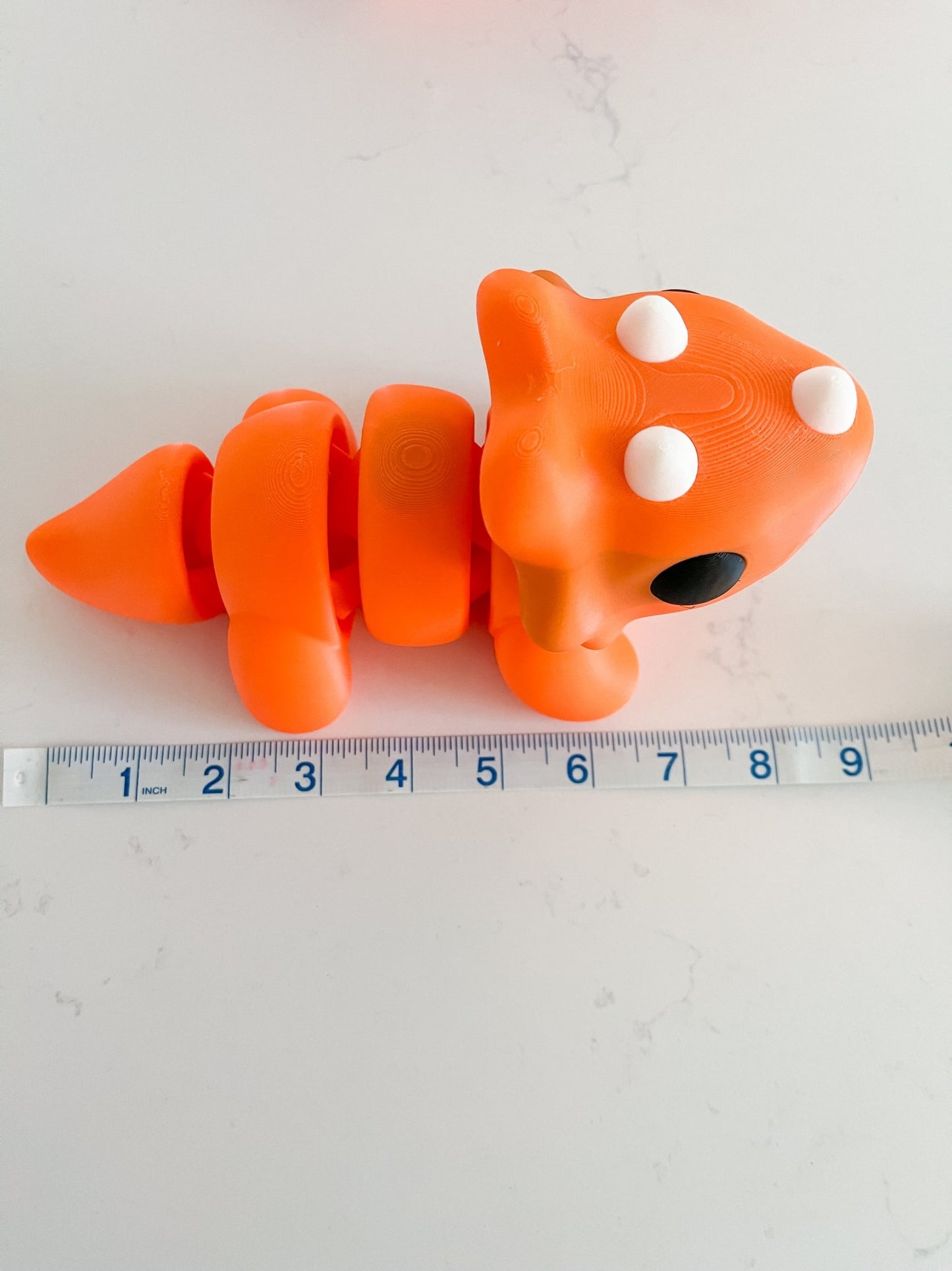 Oversized Chunky Orange Triceratops - Designs by Lauren Ann
