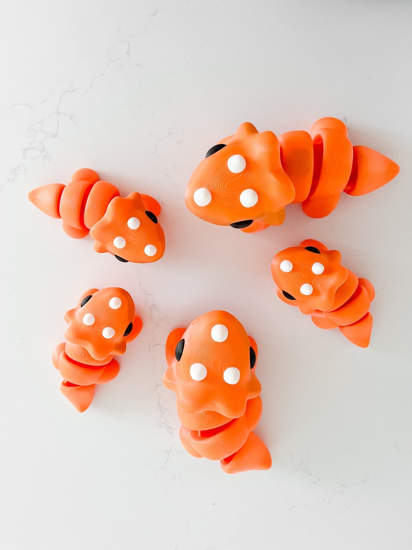 Oversized Chunky Orange Triceratops - Designs by Lauren Ann