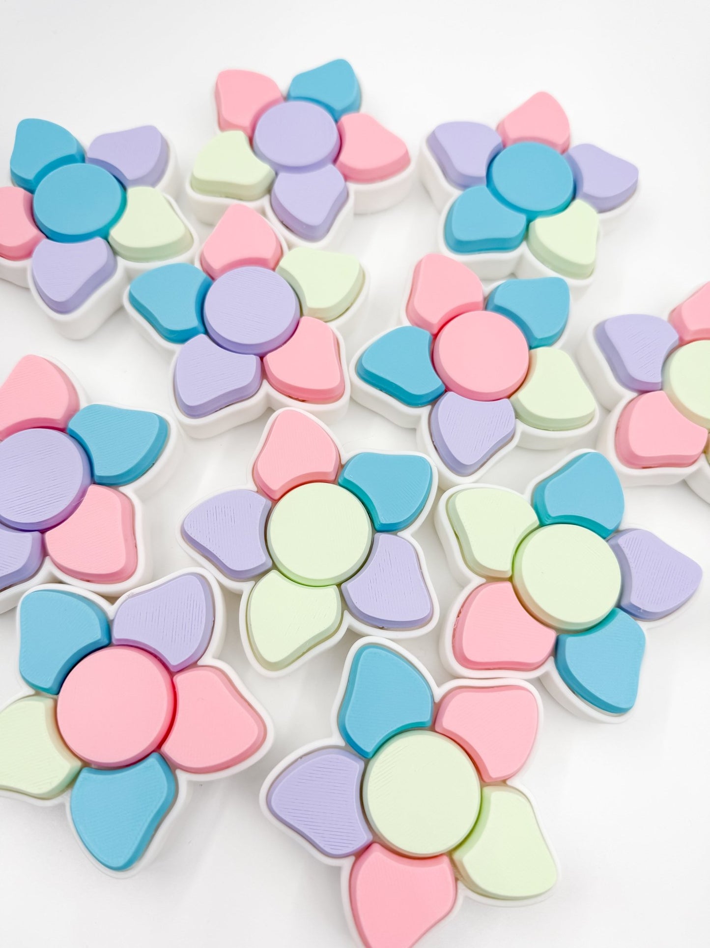 Pastel Flower Multi Keyboard Clicker Fidget - Designs by Lauren Ann