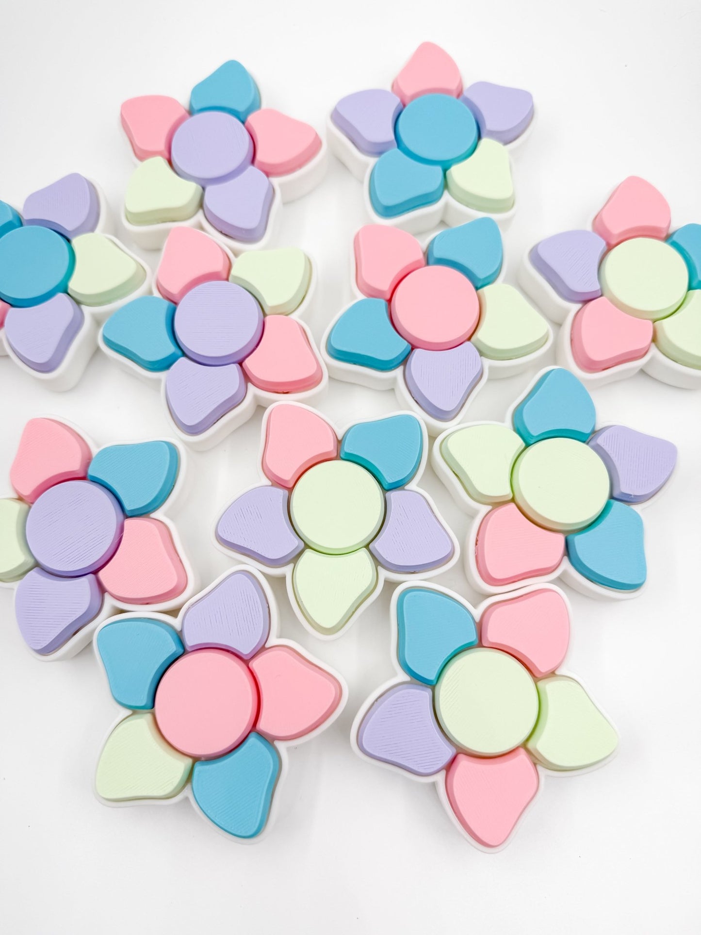 Pastel Flower Multi Keyboard Clicker Fidget - Designs by Lauren Ann