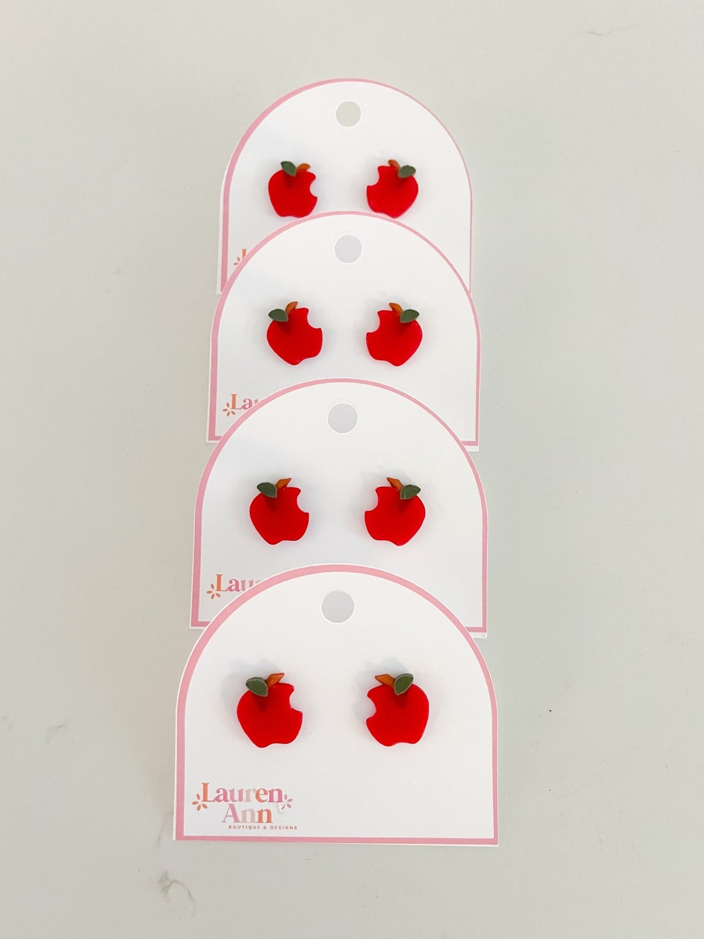 Shimmer Apple Studs - Designs by Lauren Ann