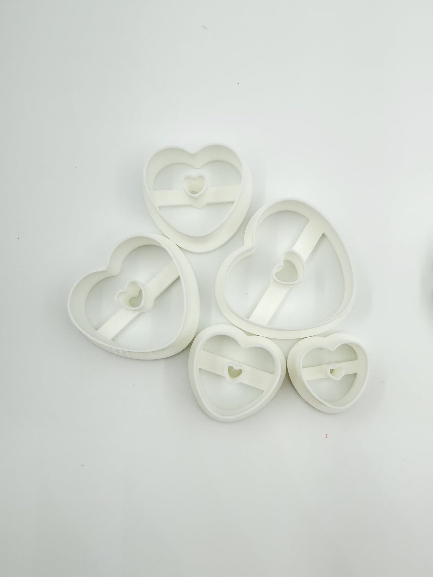 Valentine Heart Cookie Polymer Clay Cutters – Set of 10 (Mixed Sizes) - Designs by Lauren Ann