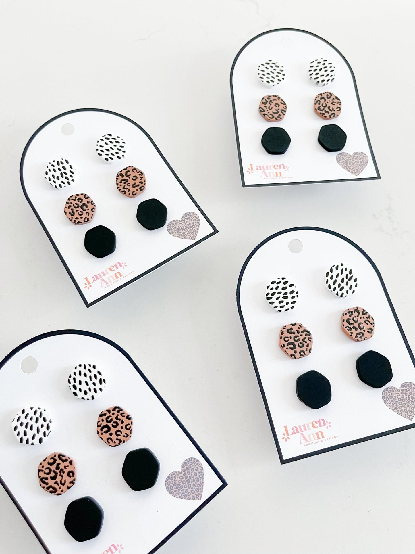 Animal Print Neutral Earrings - Designs by Lauren Ann
