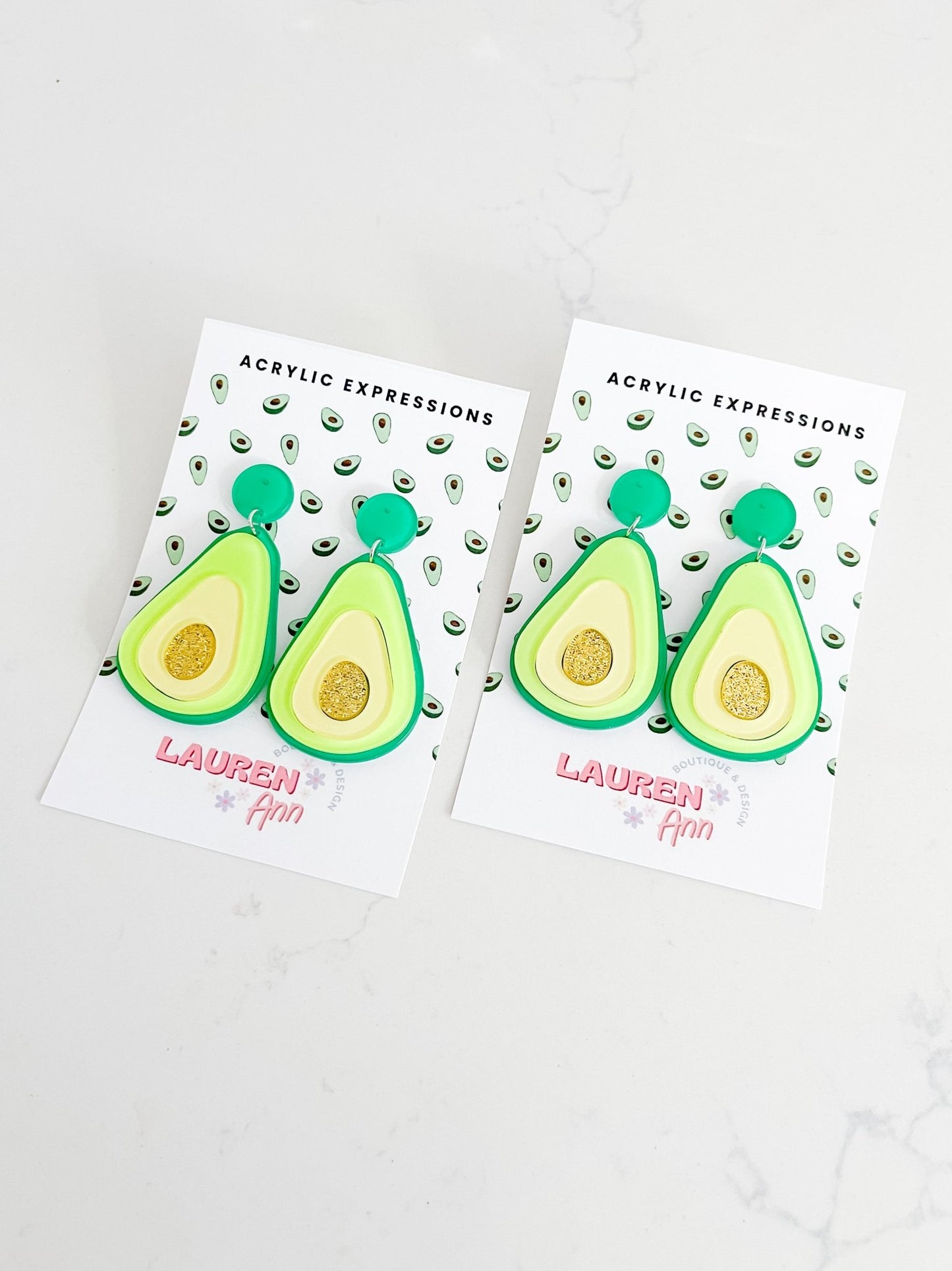 Avocado Earrings - Designs by Lauren Ann