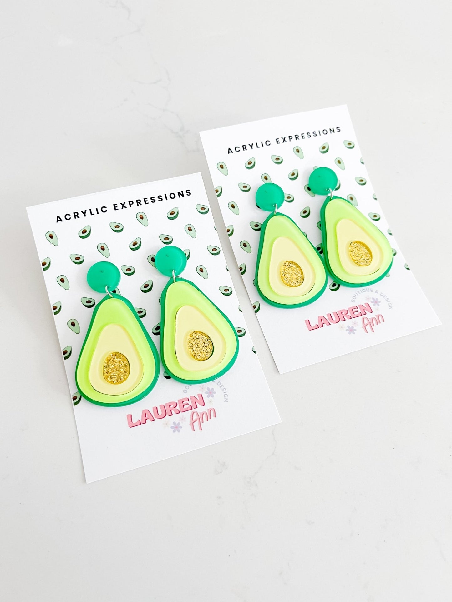 Avocado Earrings - Designs by Lauren Ann