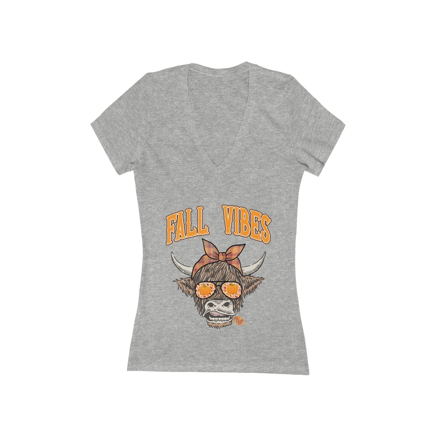Fall Vibes Deep V-Tee - Designs by Lauren Ann