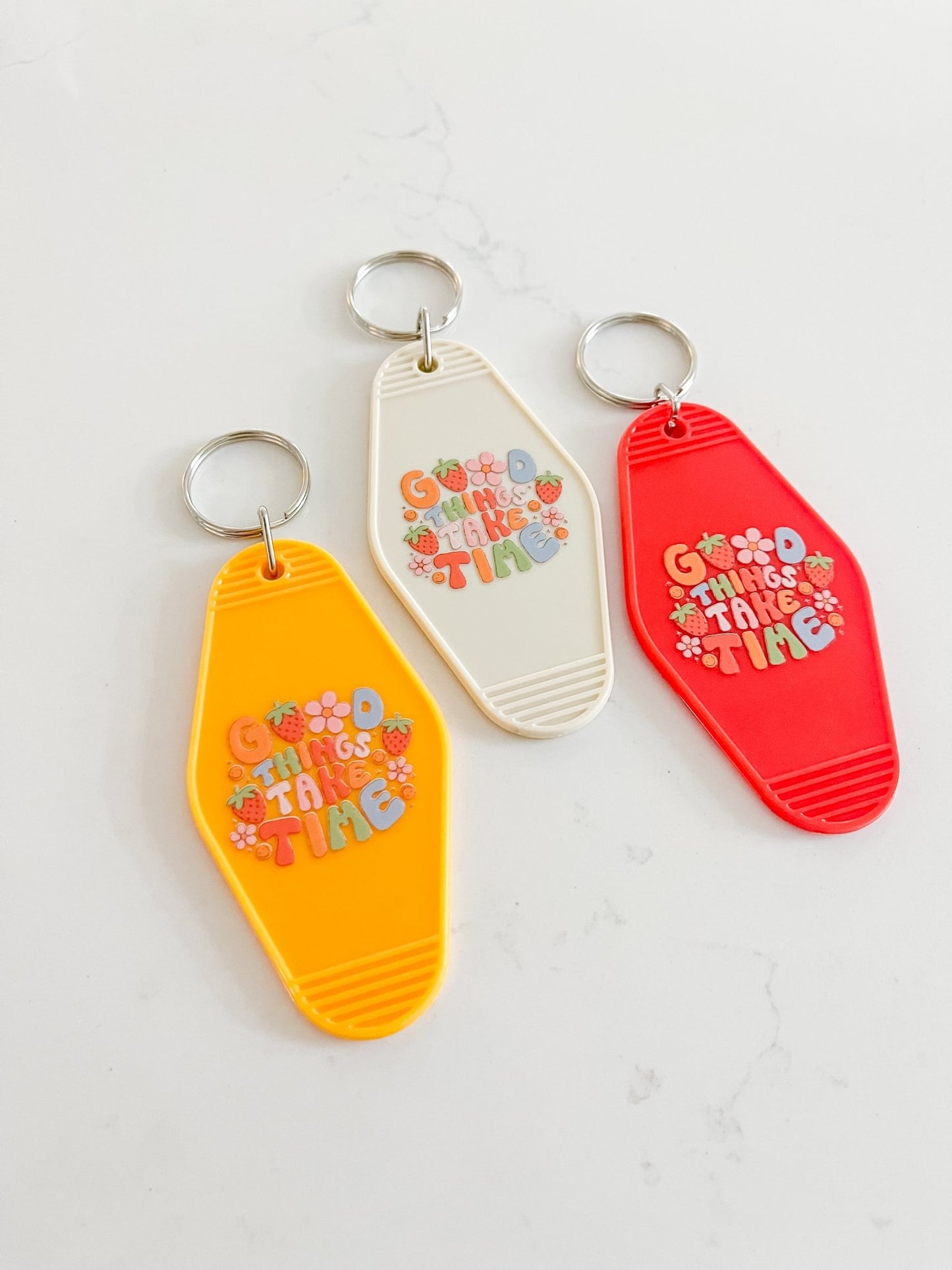 Good Things Take Time Keychain - Designs by Lauren Ann
