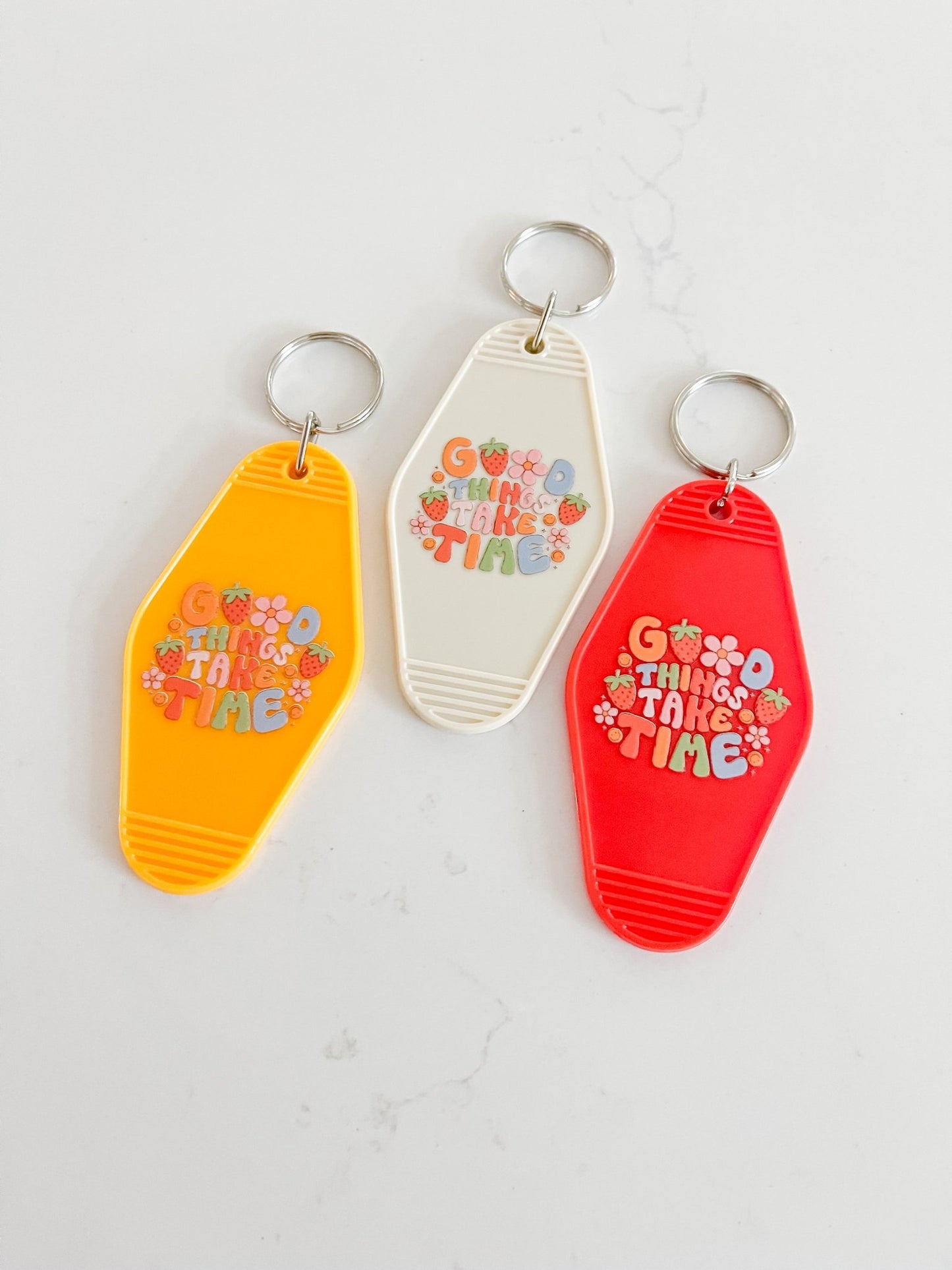 Good Things Take Time Keychain - Designs by Lauren Ann