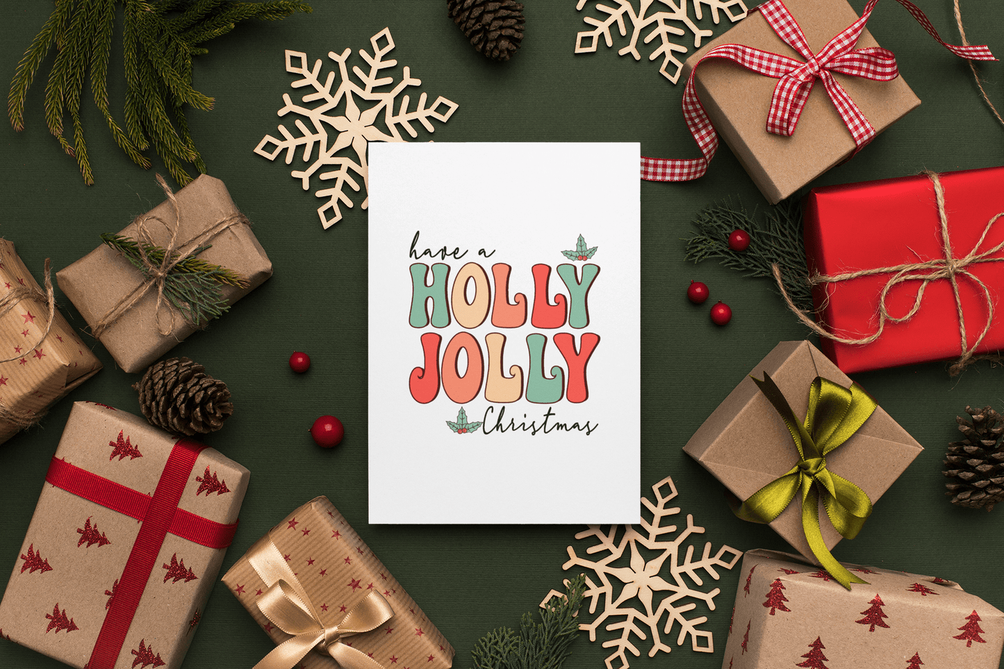 Greeting Card - Have A Holly Jolly Christmas - Designs by Lauren Ann