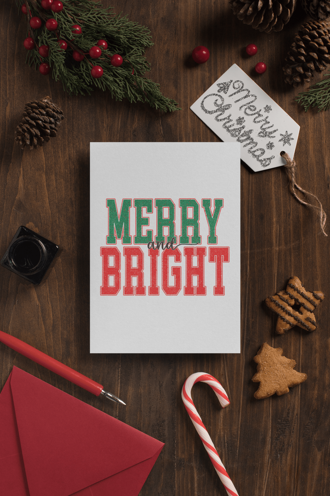 Greeting Card - Merry and Bright - Designs by Lauren Ann