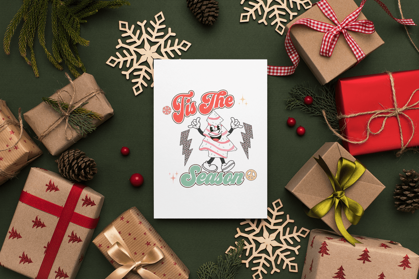 Greeting Card - 'Tis the Season Snack Cake - Designs by Lauren Ann