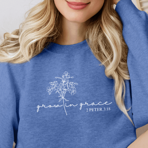 Grow in Grace Crew Sweatshirt - Designs by Lauren Ann