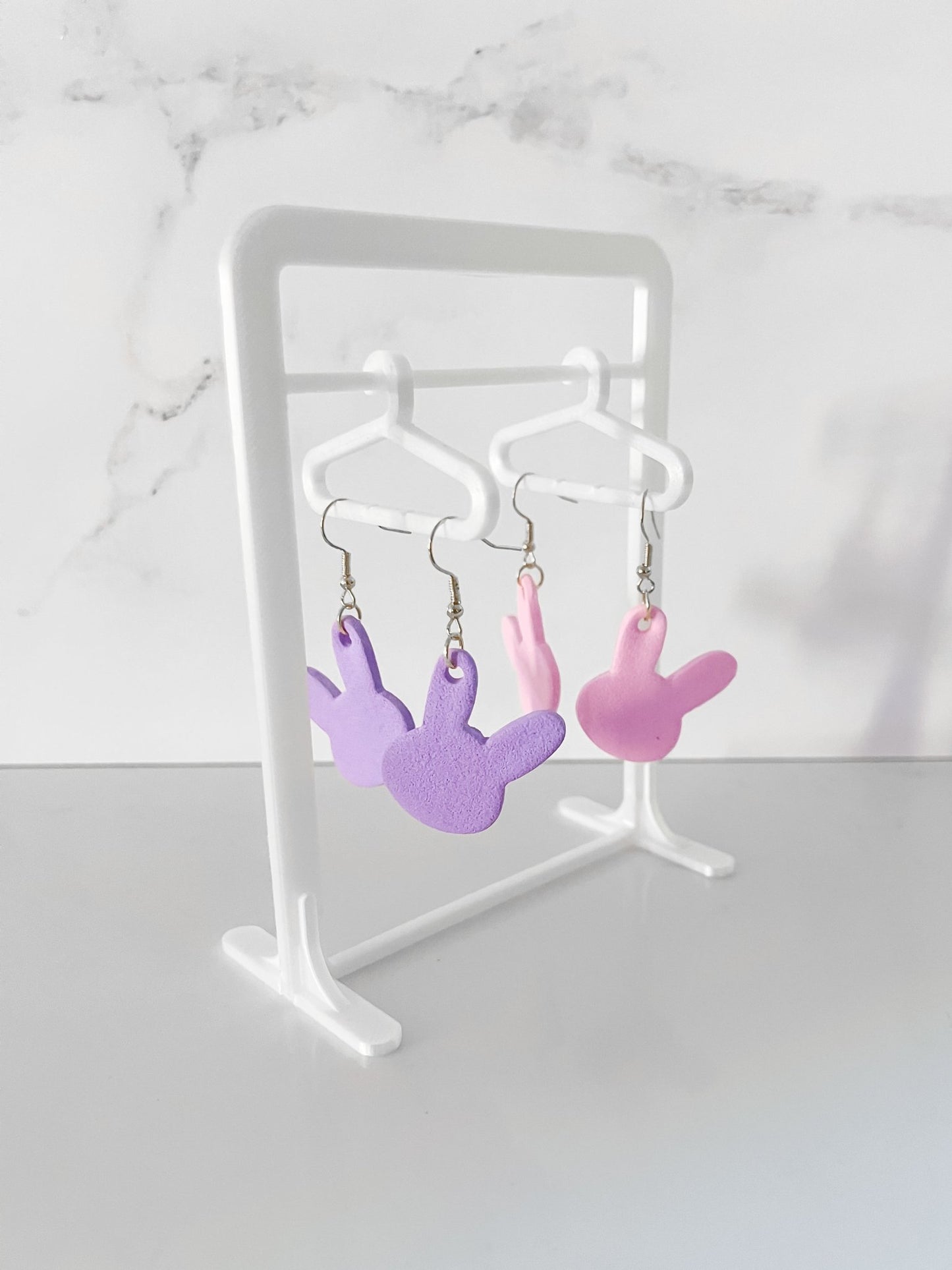 Polymer Clay Bunny Dangles - Designs by Lauren Ann