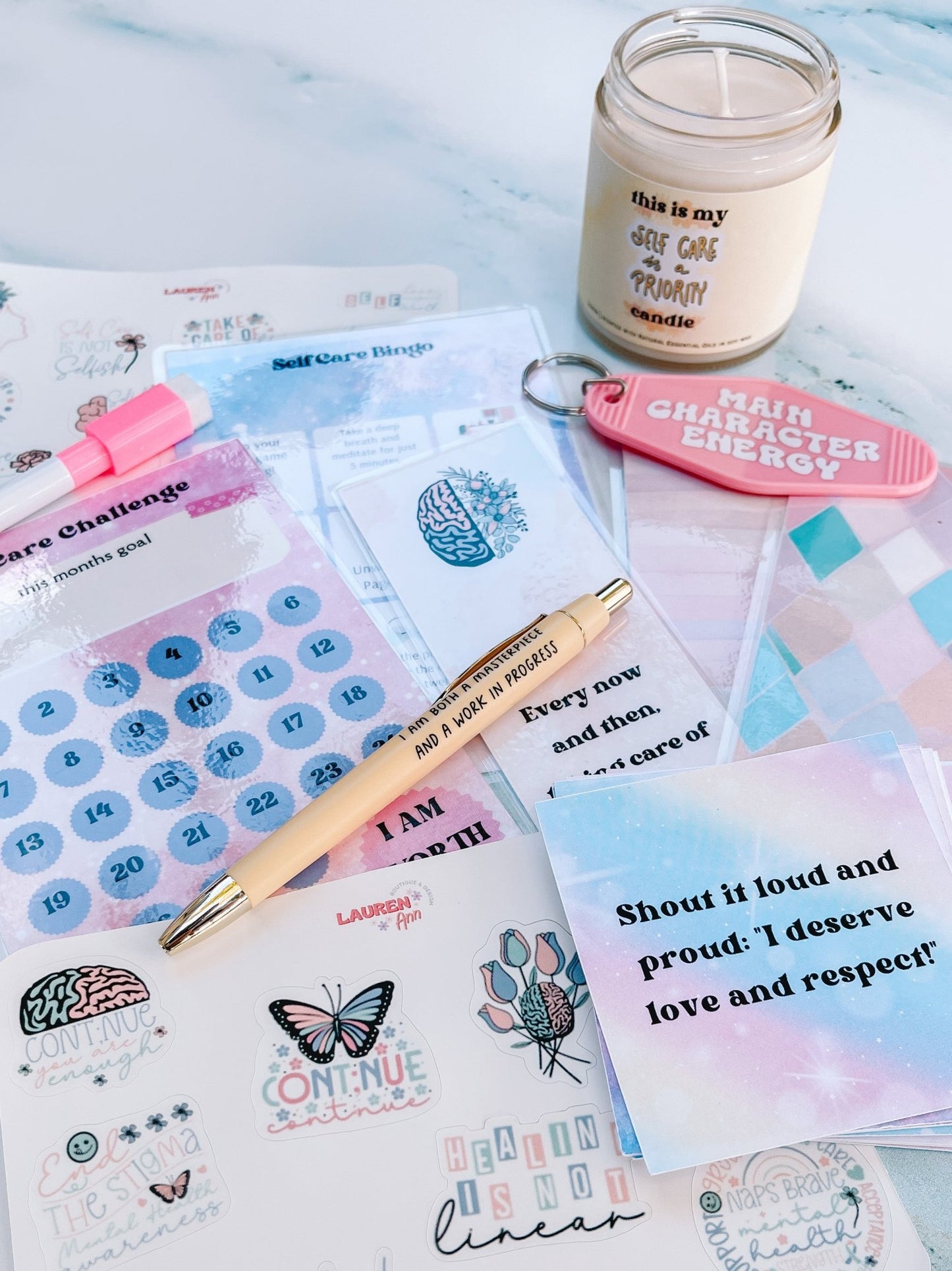 Self Care Affirmation Set - Designs by Lauren Ann