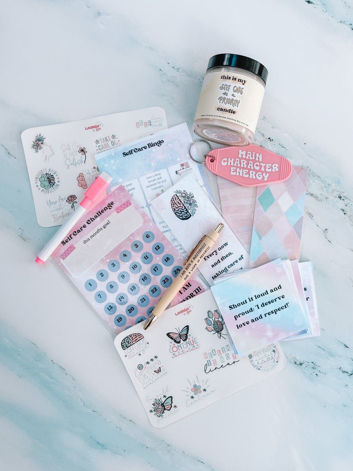 Self Care Affirmation Set - Designs by Lauren Ann