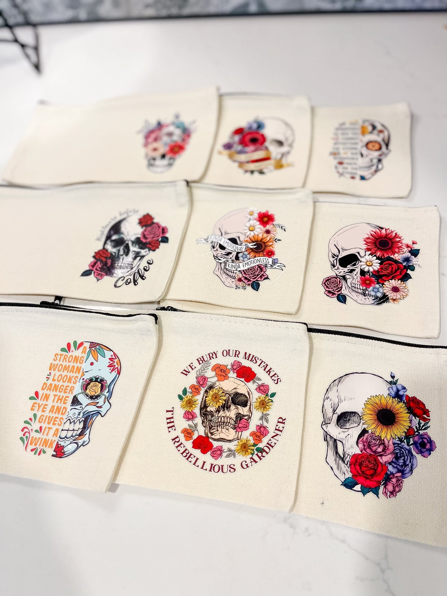 Skelly Canvas Bags - Designs by Lauren Ann