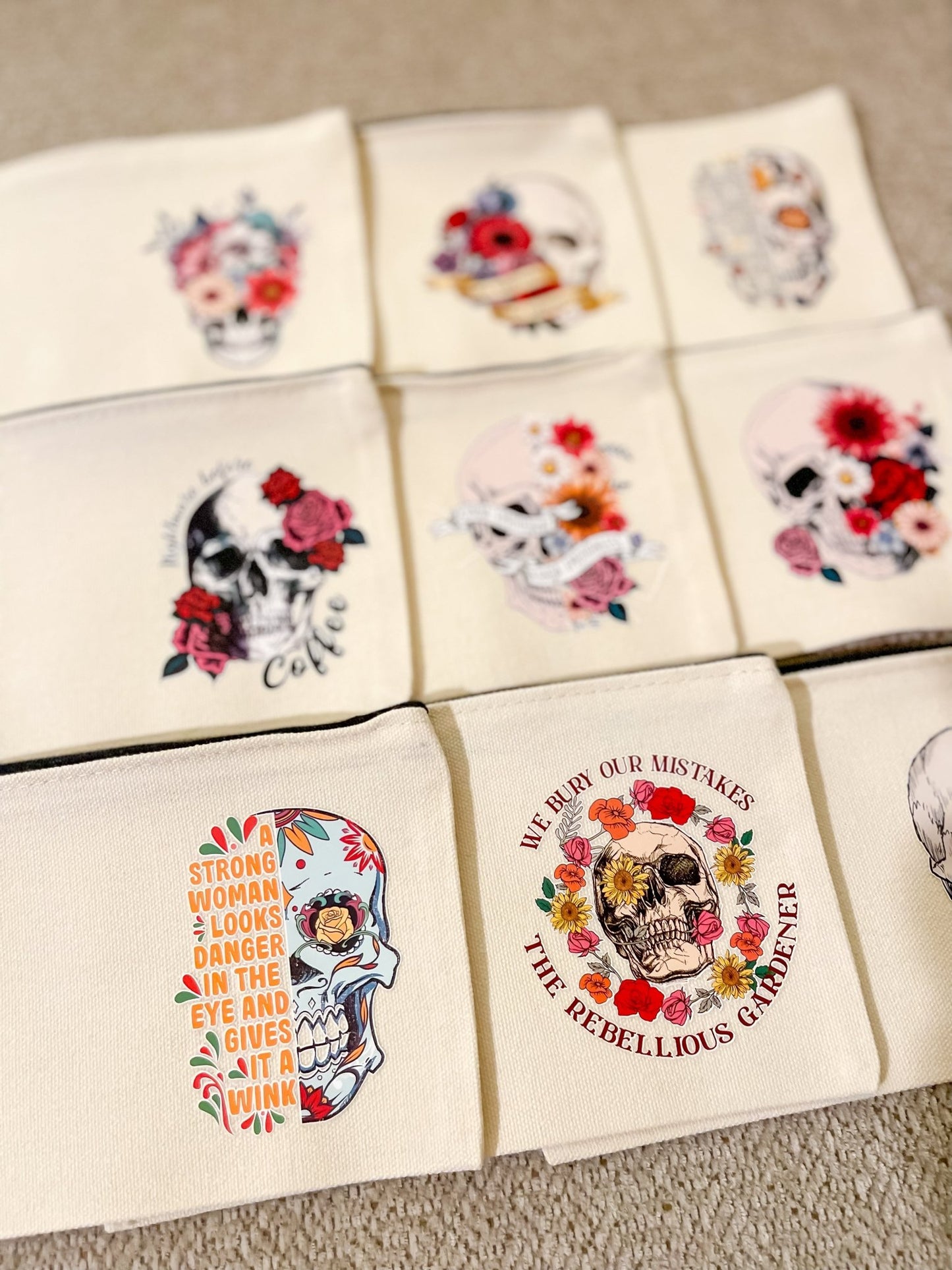 Skelly Canvas Bags - Designs by Lauren Ann