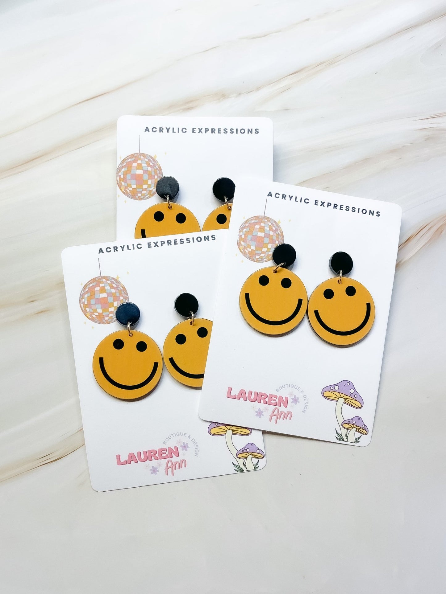Smiley Earrings - Designs by Lauren Ann