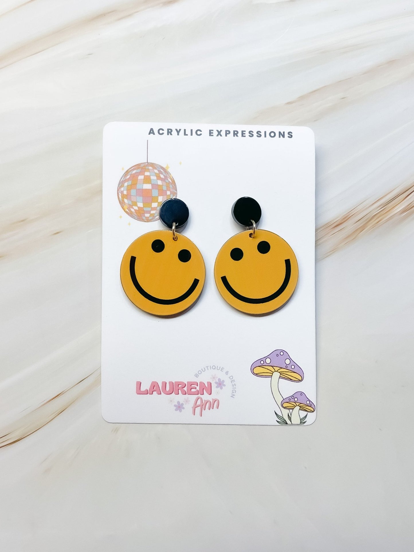 Smiley Earrings - Designs by Lauren Ann