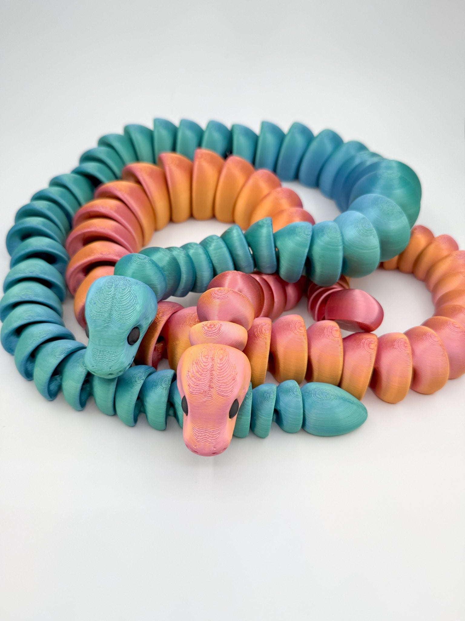 32 - Inch Articulated Snake – 3D Printed, Fidget Toy - Designs by Lauren Ann