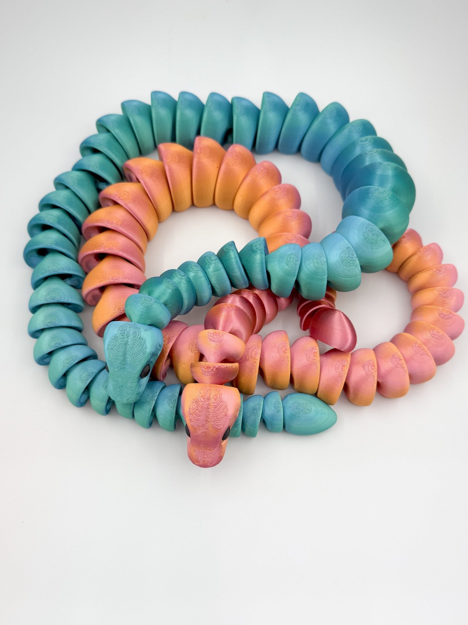 32 - Inch Articulated Snake – 3D Printed, Fidget Toy - Designs by Lauren Ann