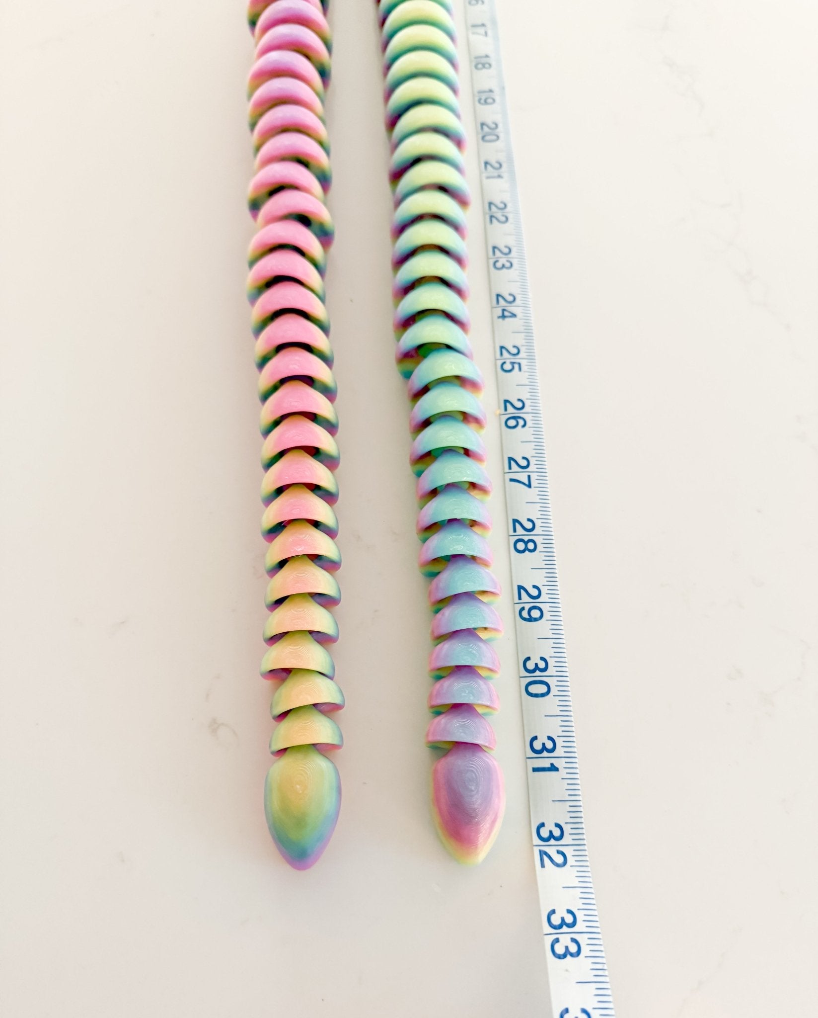 32 - Inch Articulated Snake – 3D Printed, Fidget Toy - Designs by Lauren Ann