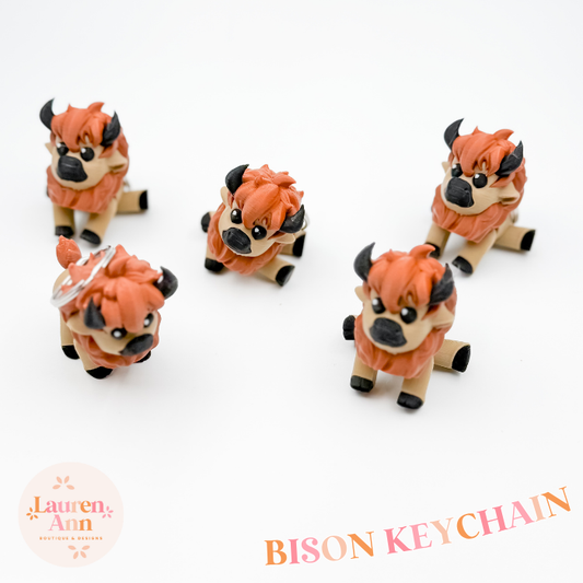 3D Printed Bison Keychain
