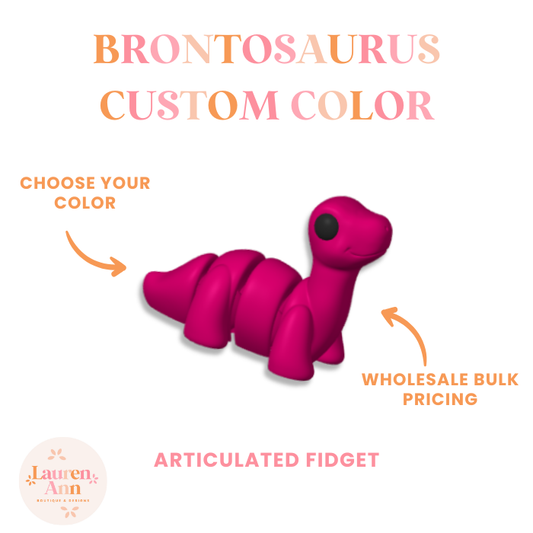 Baby Brontosaurus Fidget - Custom Color (15 Pack)