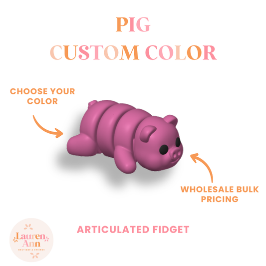 Baby Pig Fidget - Custom Color (15 Pack)