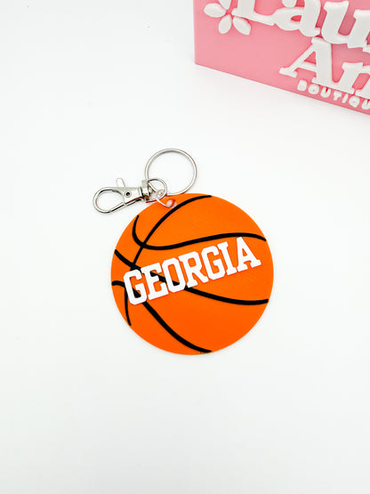Personalized Basketball Keychain