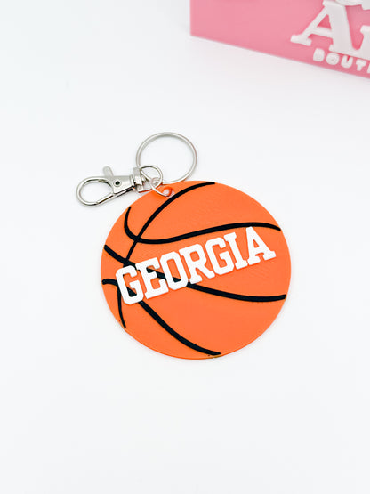 Personalized Basketball Keychain