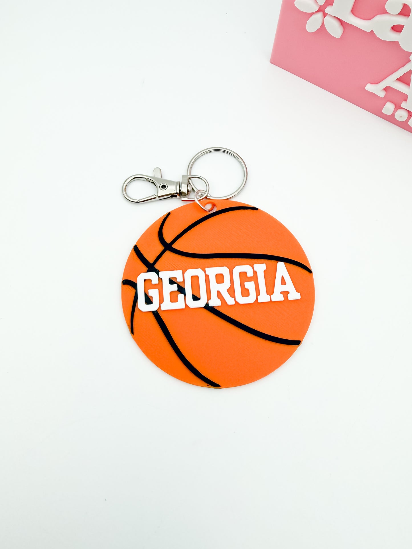 Personalized Basketball Keychain