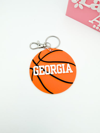 Personalized Basketball Keychain