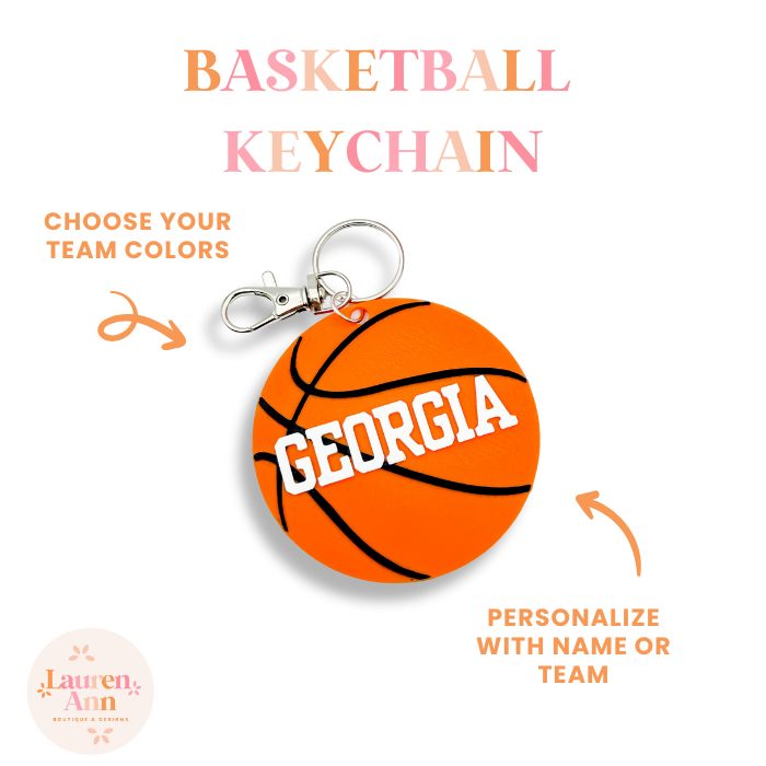 Personalized Basketball Keychain