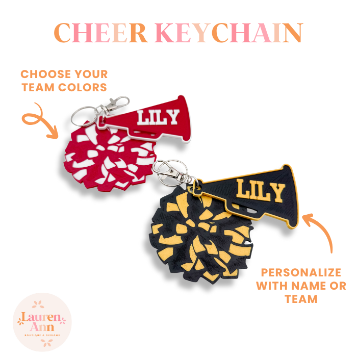 Personalized Cheer Keychain
