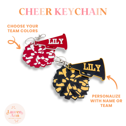 Personalized Cheer Keychain