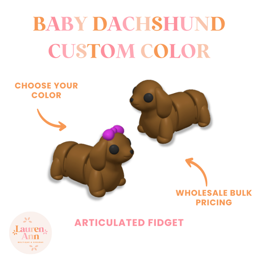 Baby Dachshund Fidget - Custom Color (15 Pack)