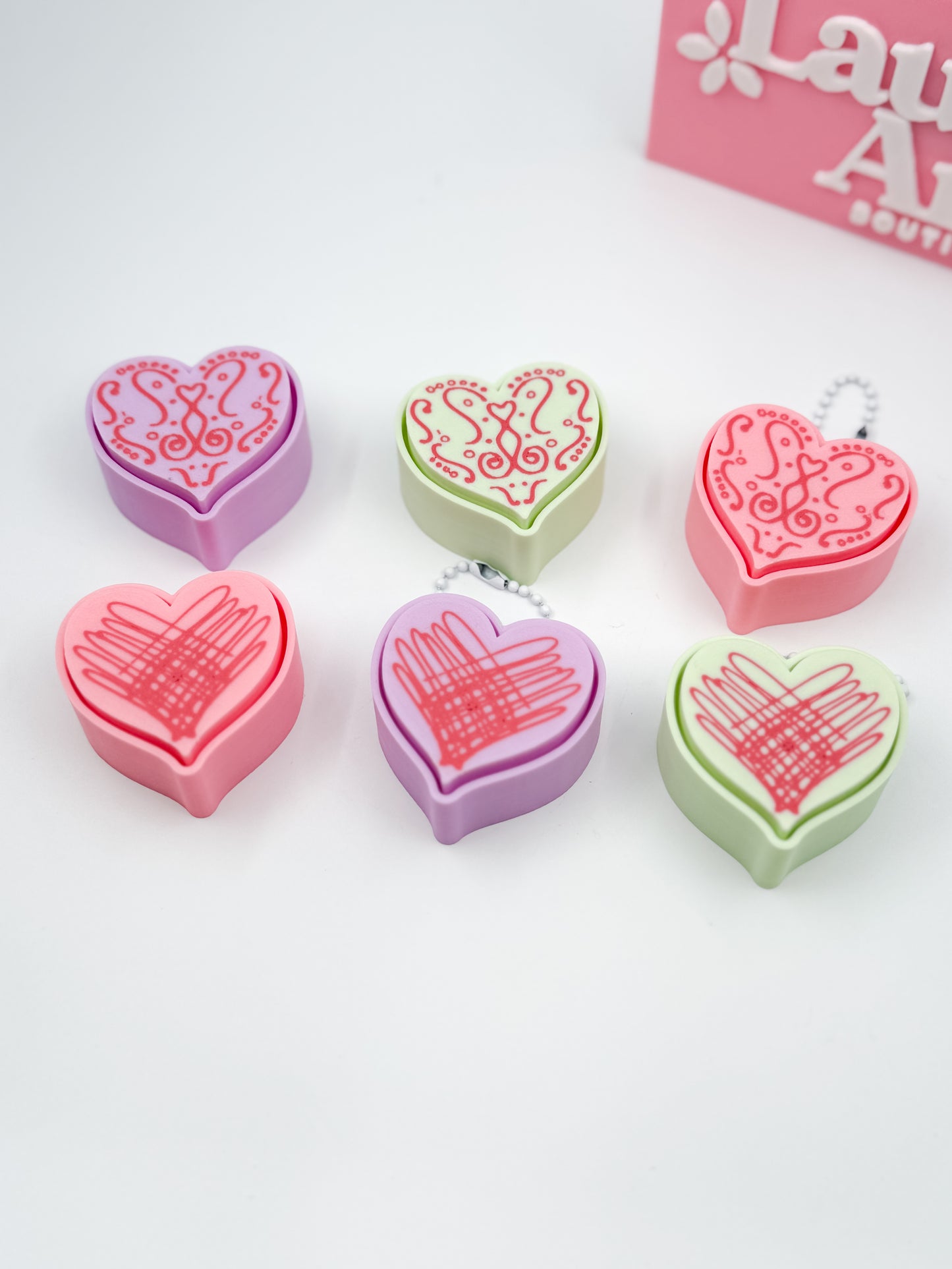 Fancy Heart Clickers - 3 pack