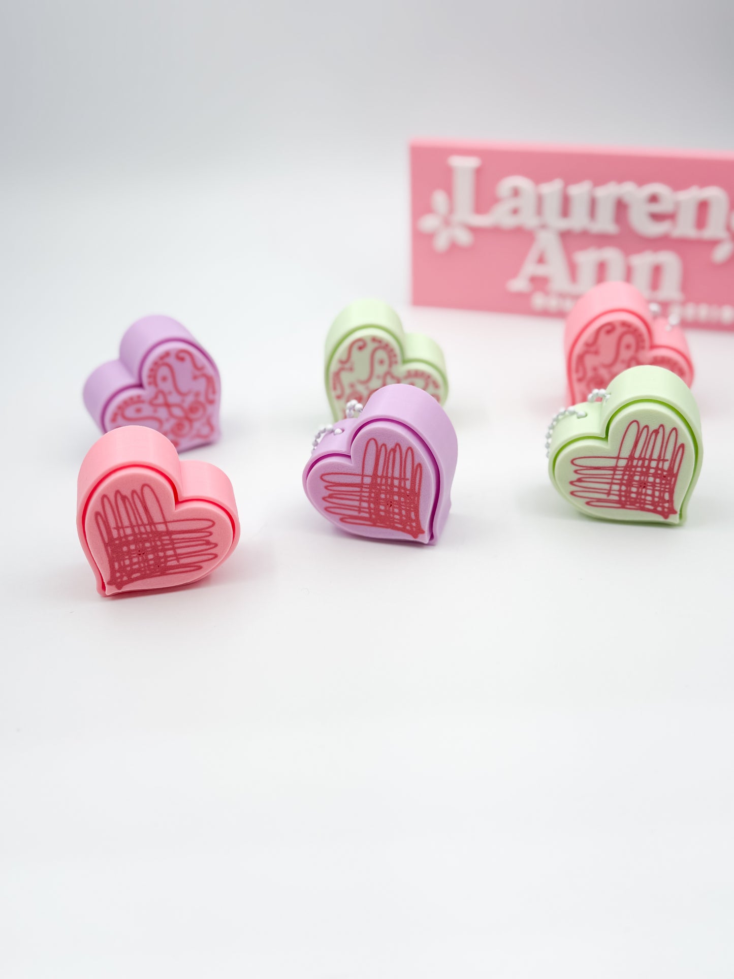Fancy Heart Clickers - 3 pack