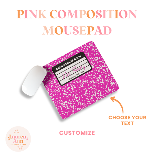 Hot Pink Composition Mousepad