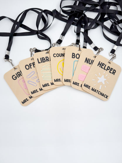 Customizable Teacher Hall Pass