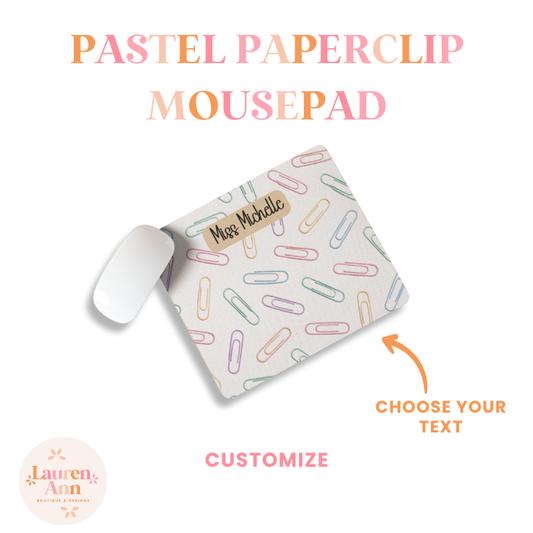 Pastel Paperclip Mousepad