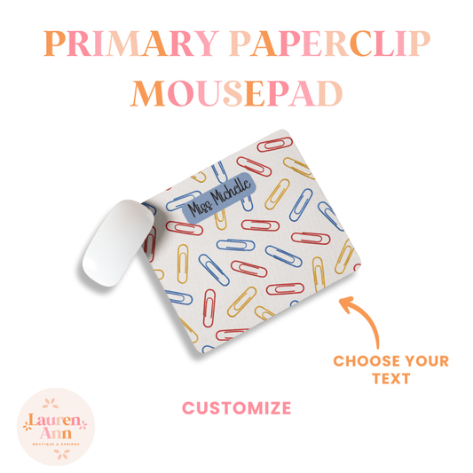 Primary Paperclip Mousepad