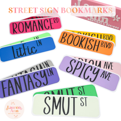 STREET SIGN BOOKMARKS – CUSTOMIZE YOUR READING ROUTE! 📚✨