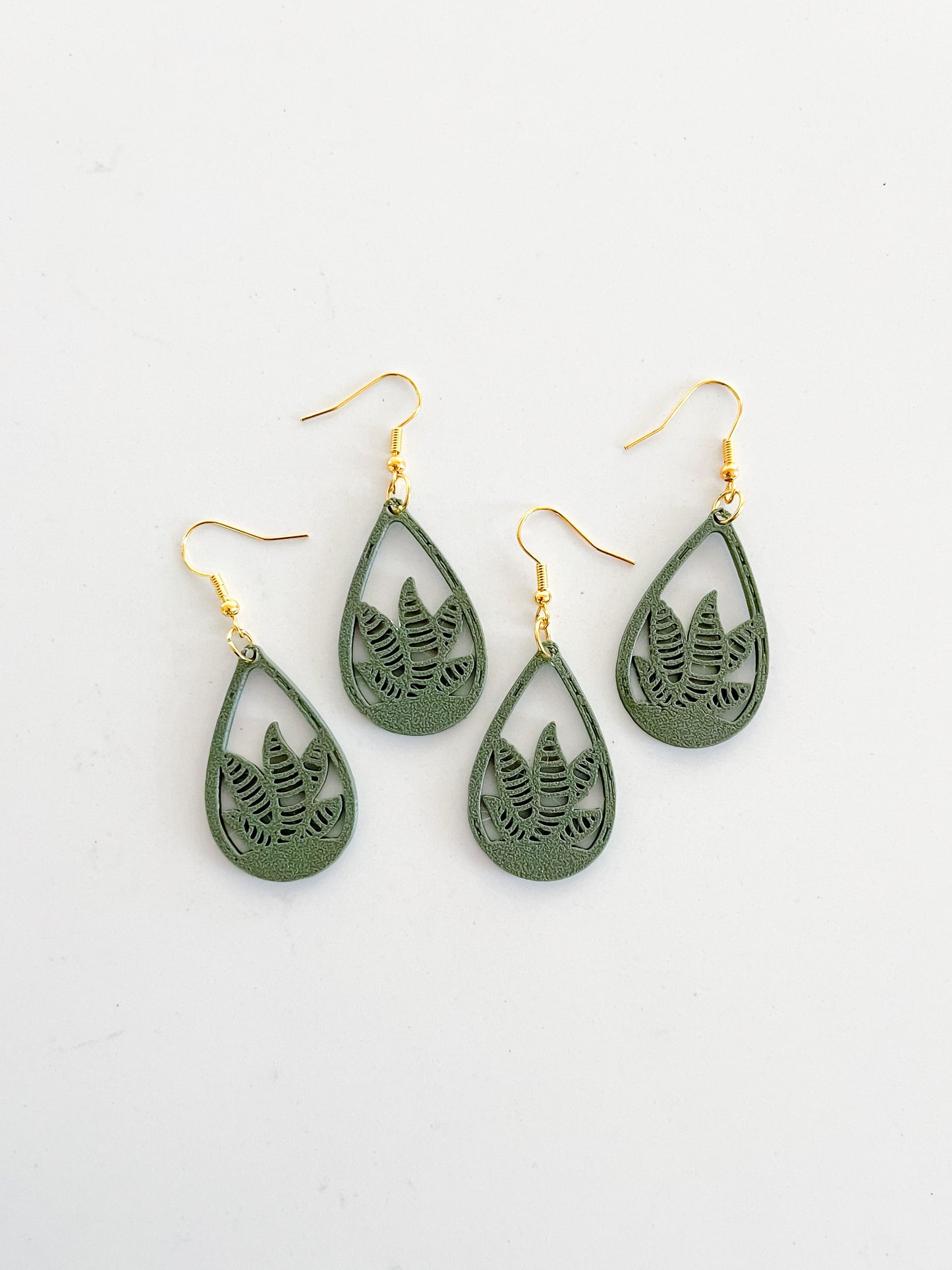 Succulent Dangle Earrings