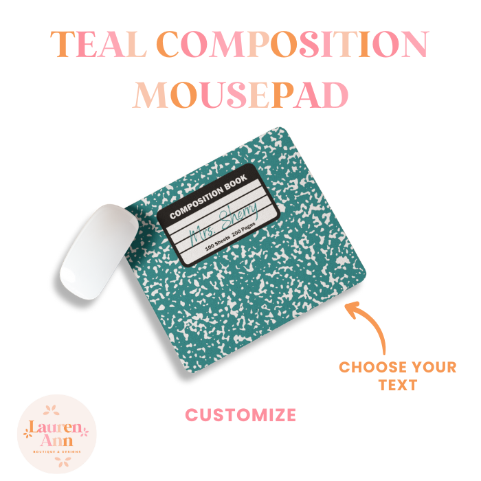 Teal Composition Mousepad
