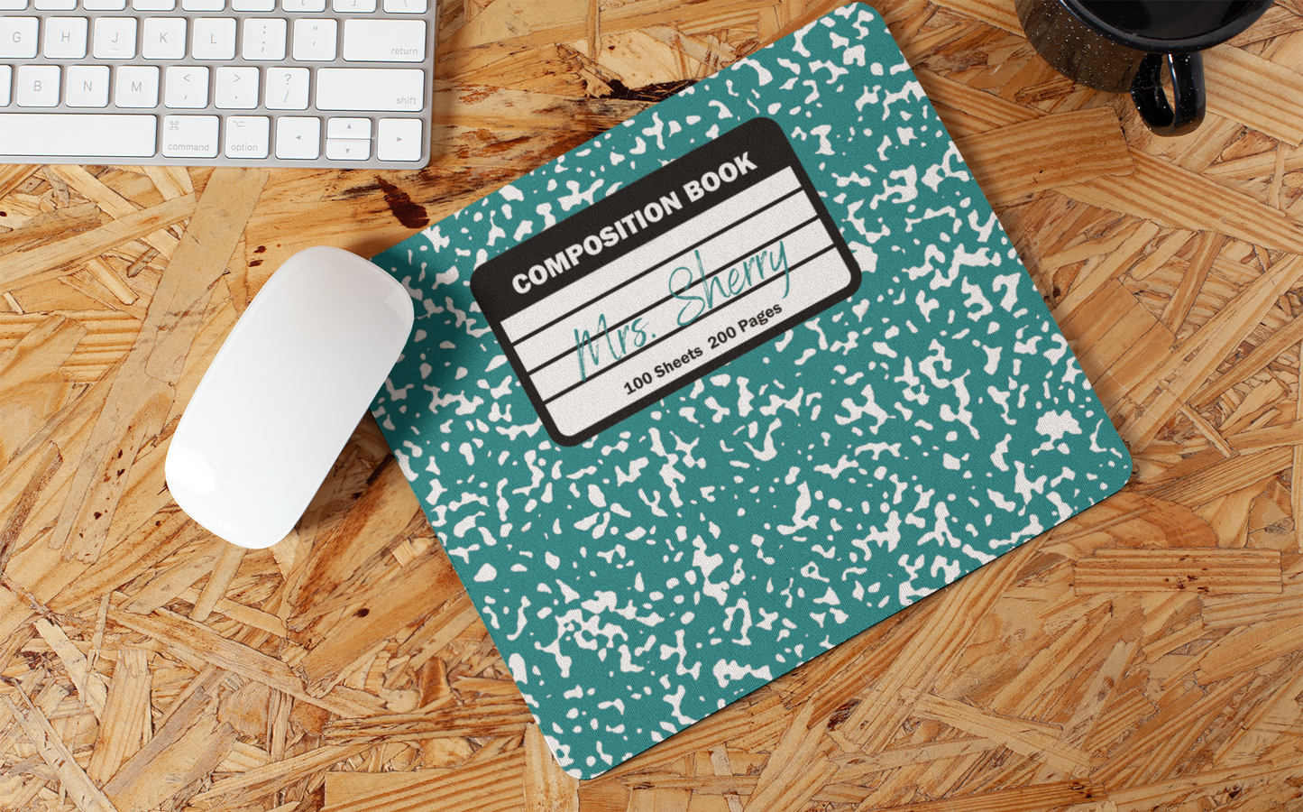 Teal Composition Mousepad